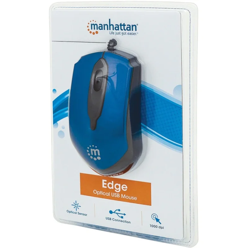 ICI-177801 Manhattan Edge Optical USB Mouse – Blue
