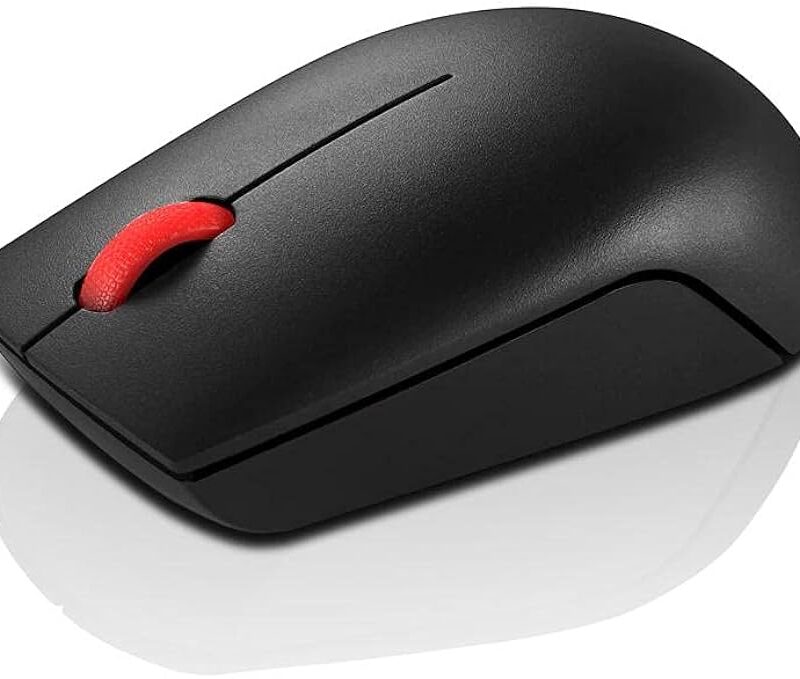 Lenovo Essential Compact Wireless Mouse – 2.4GHz Optical Mouse (Black)