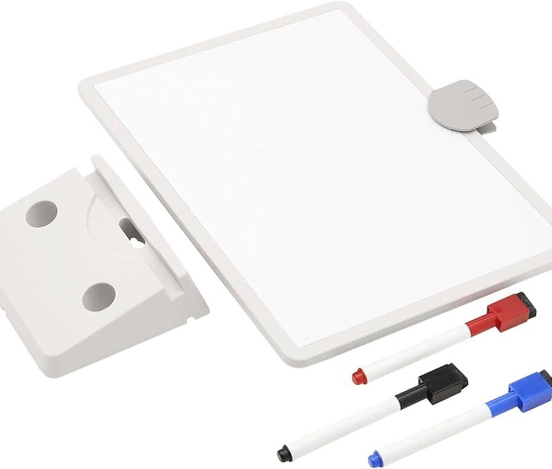 Magnetic Dry-Erase Whiteboard with Stand & Markers – White Frame