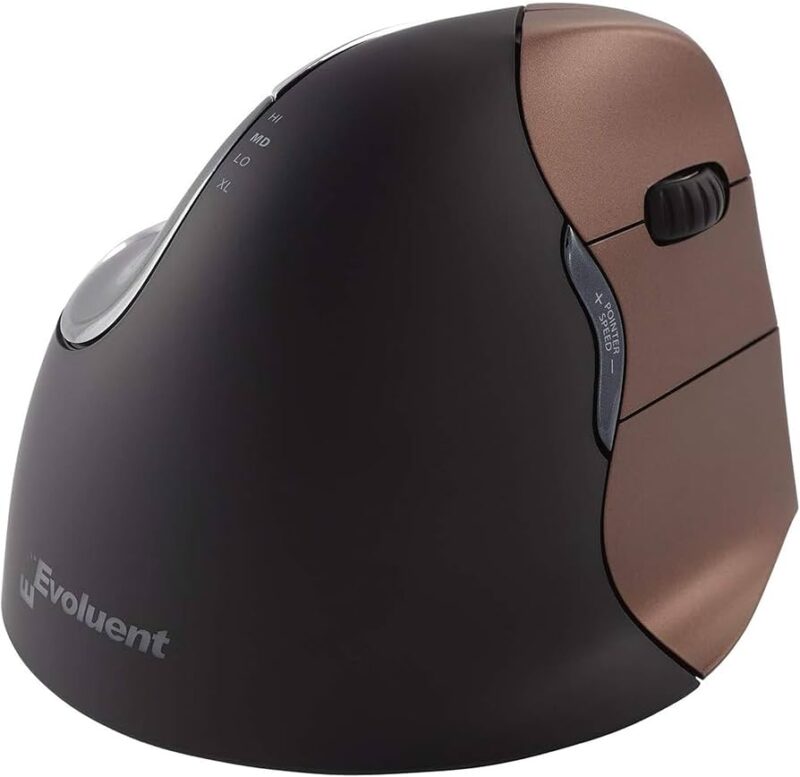 Evoluent VerticalMouse 4 – Small Wireless | Ergonomic Right-Handed Mouse