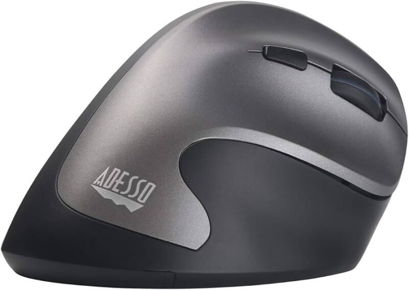 Adesso Antimicrobial Ergonomic Vertical Wireless Mouse
