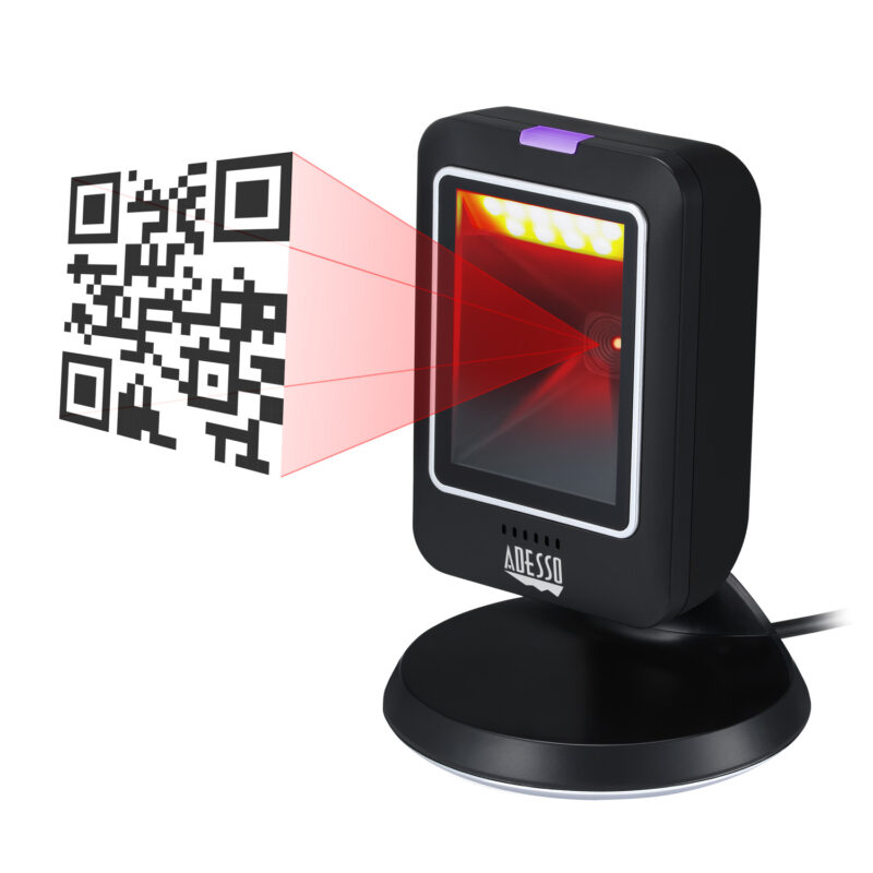 Adesso NuScan 2800U – 2D Omnidirectional USB Barcode Scanner