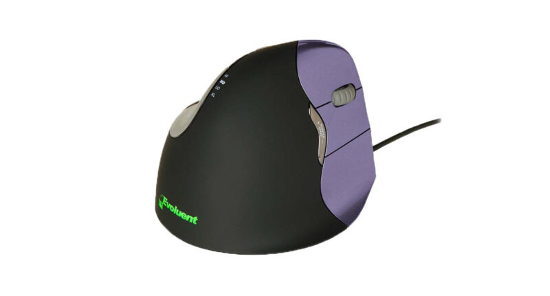 Evoluent VerticalMouse 4 – Small | Ergonomic Wired Mouse (Right-Handed)