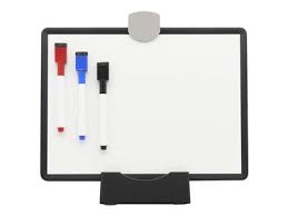 Magnetic Dry-Erase Whiteboard with Stand & 3 Markers – Black Frame